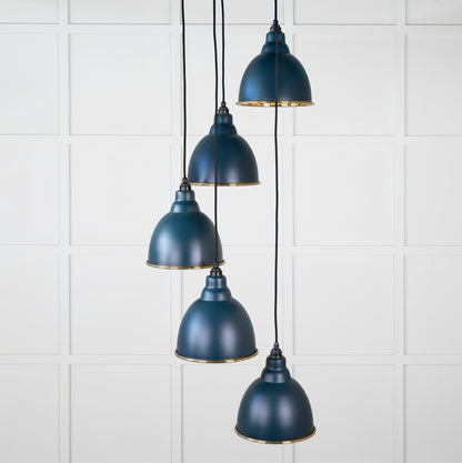 Smooth Brass Brindley Cluster Pendant by From The Anvil