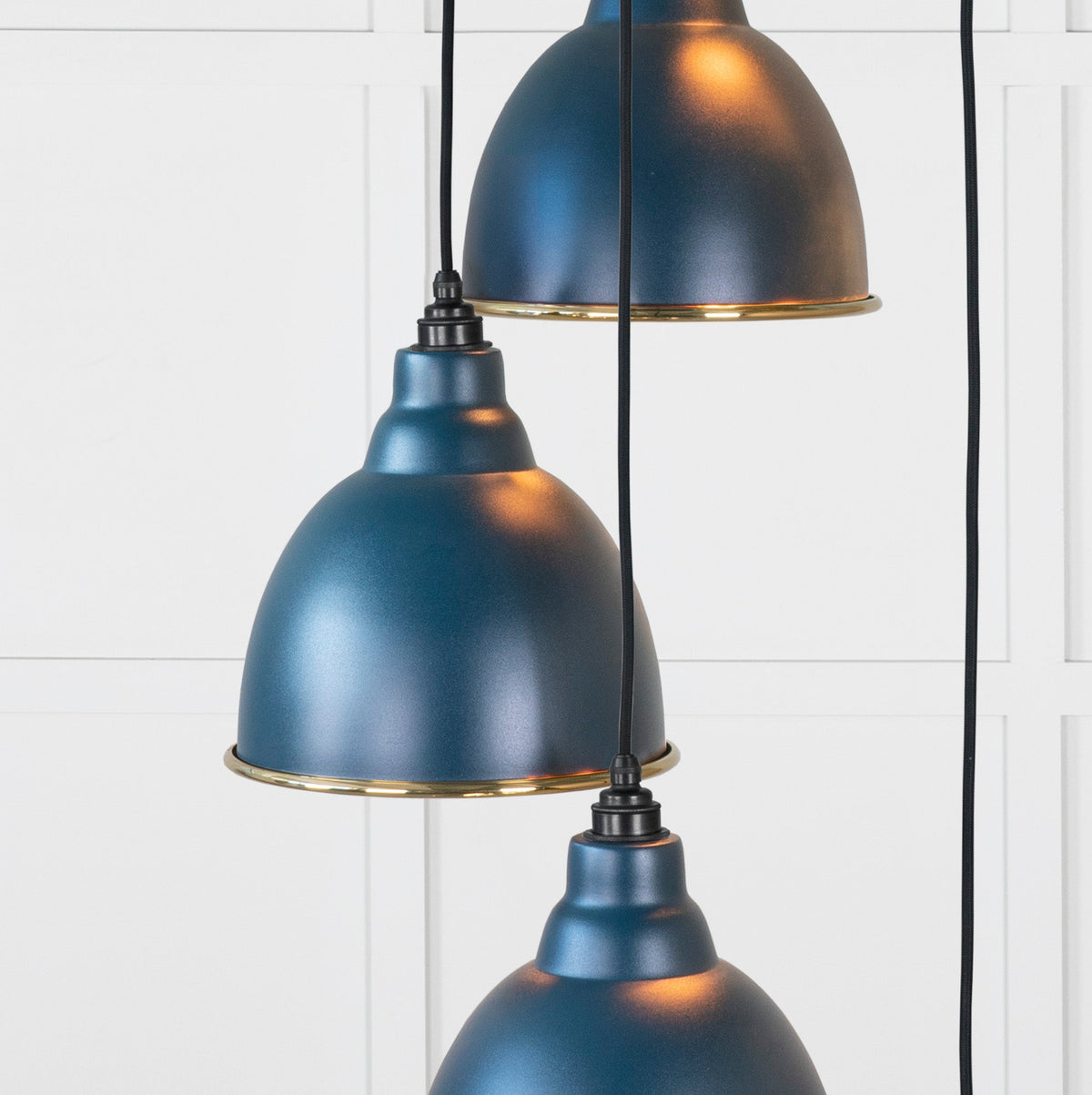 Smooth Brass Brindley Cluster Pendant by From The Anvil