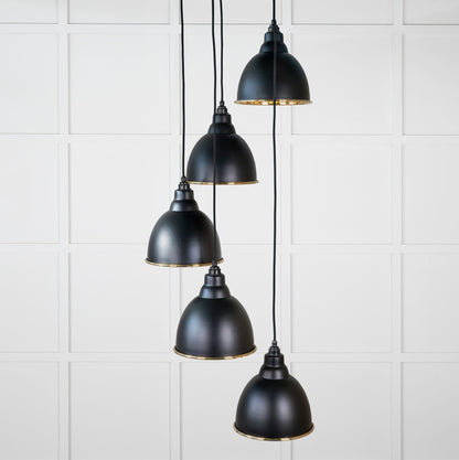Smooth Brass Brindley Cluster Pendant by From The Anvil