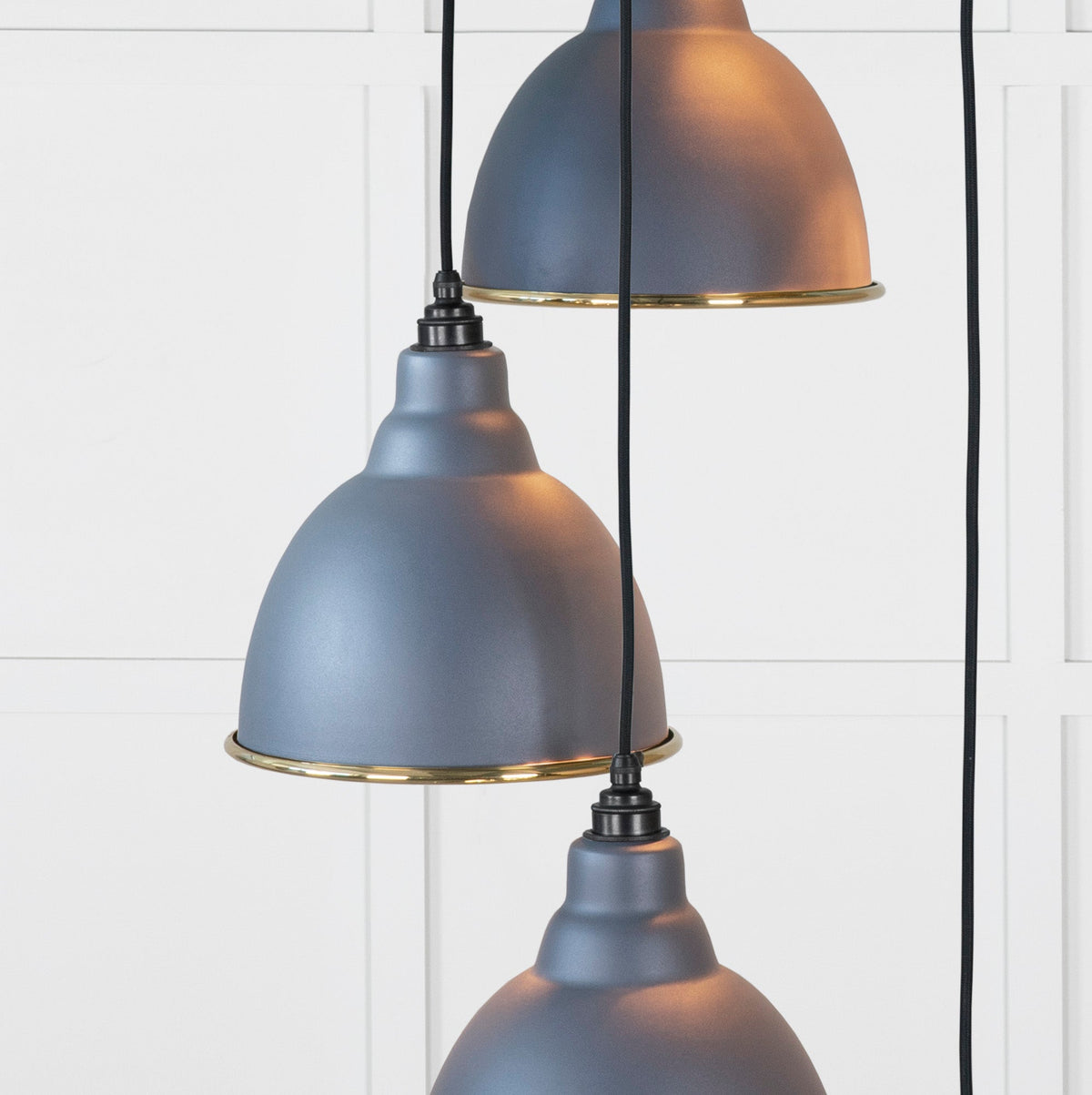 Smooth Brass Brindley Cluster Pendant by From The Anvil