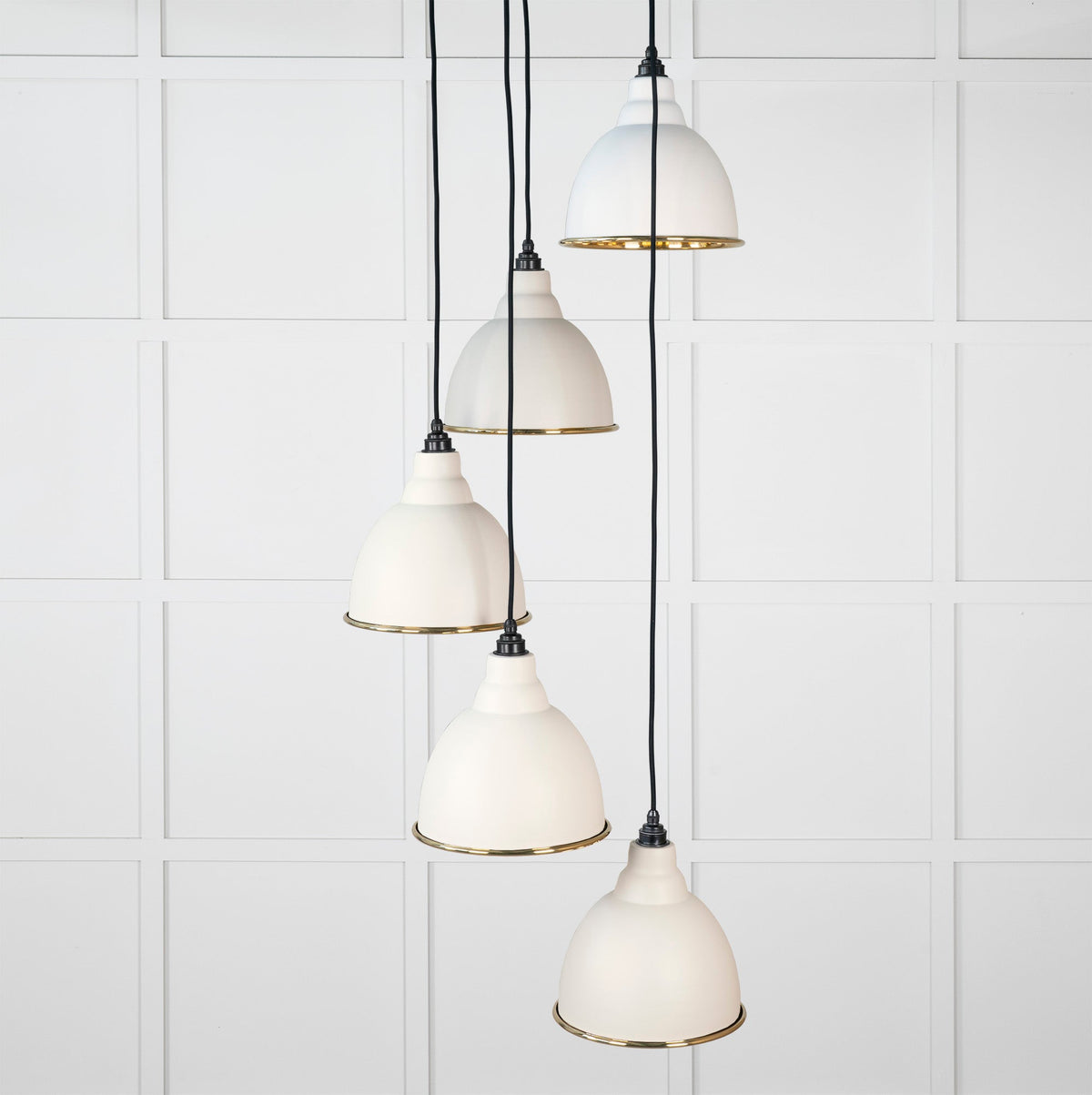 Smooth Brass Brindley Cluster Pendant by From The Anvil