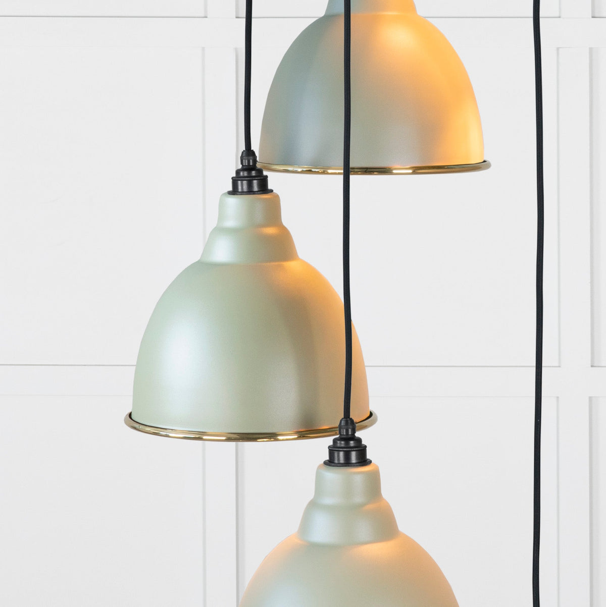 Smooth Brass Brindley Cluster Pendant by From The Anvil