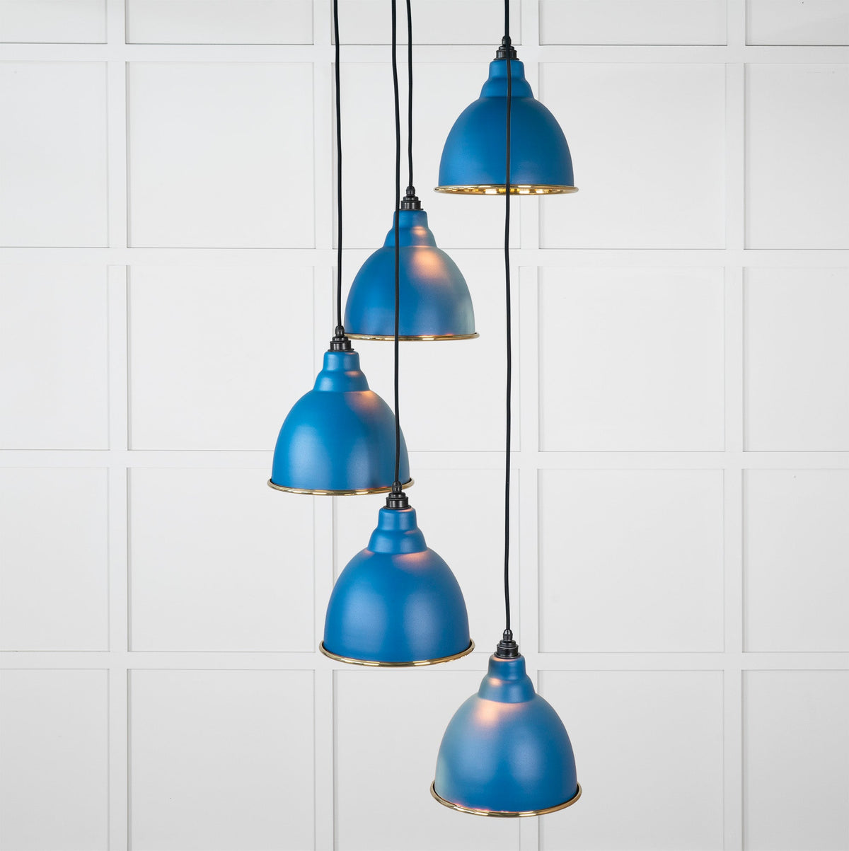 From The Anvil's Smooth Brass Smooth Brass Brindley Cluster Pendant