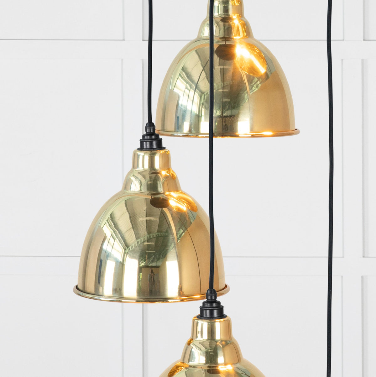 Smooth Brass Brindley Cluster Pendant by From The Anvil