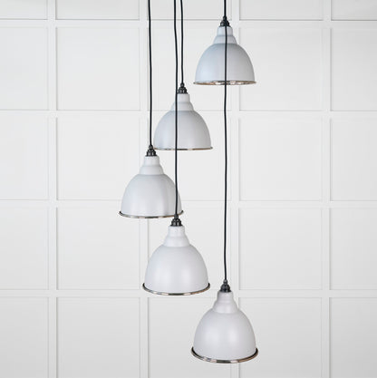 Hammered Nickel Brindley Cluster Pendant by From The Anvil