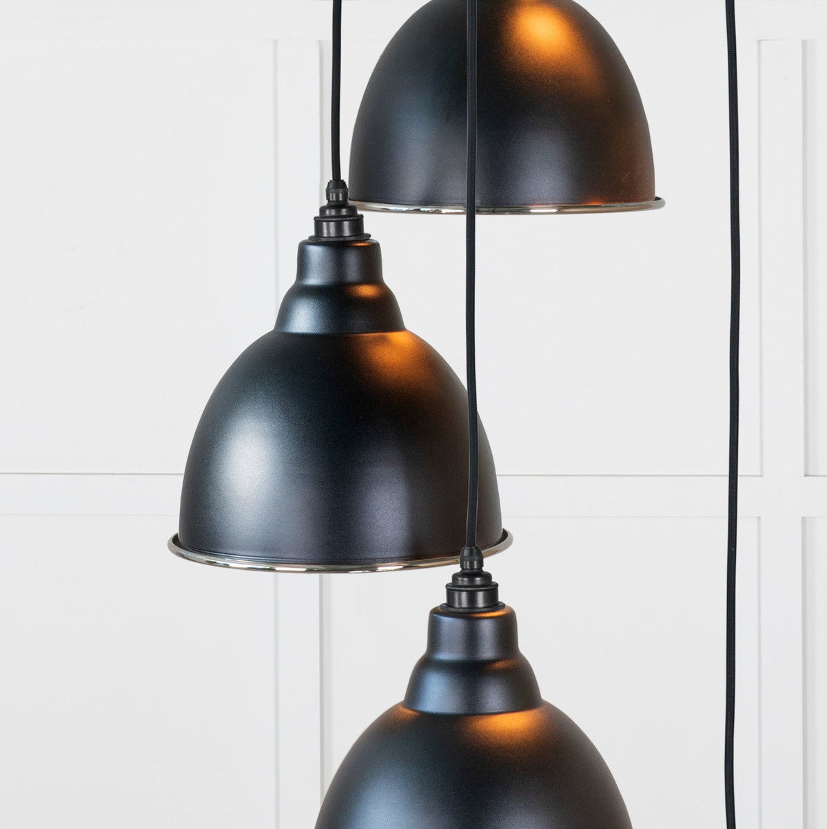 Hammered Nickel Brindley Cluster Pendant by From The Anvil