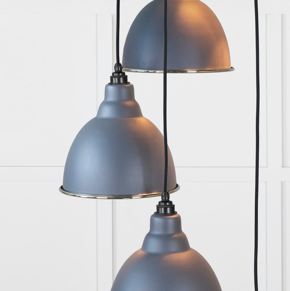 Hammered Nickel Brindley Cluster Pendant by From The Anvil