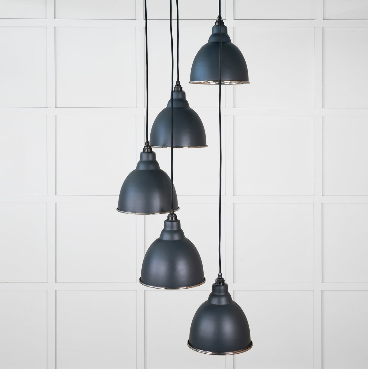 Hammered Nickel Brindley Cluster Pendant by From The Anvil