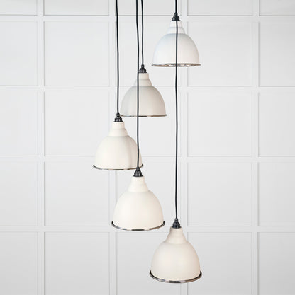 Hammered Nickel Brindley Cluster Pendant by From The Anvil