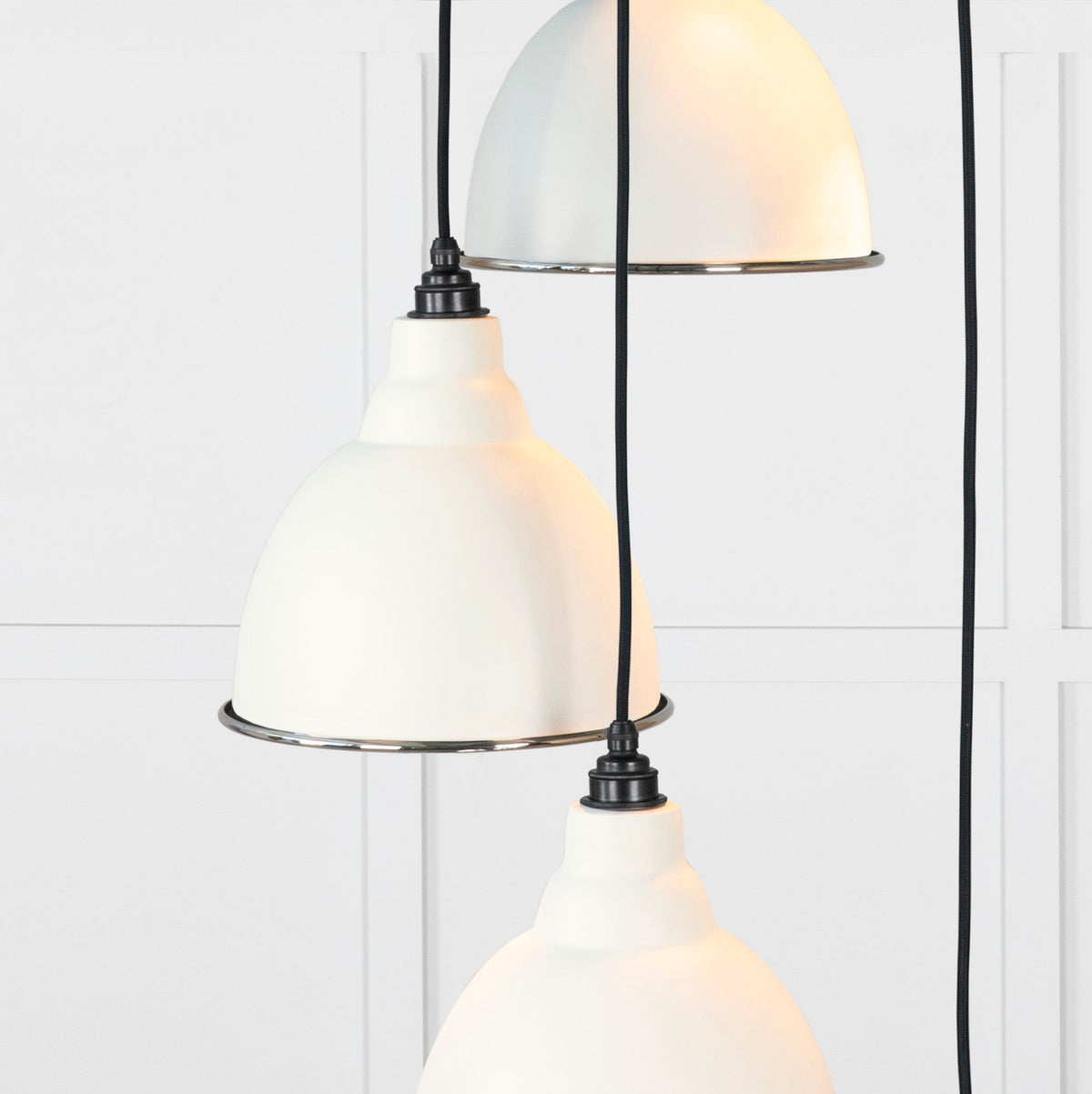 Hammered Nickel Brindley Cluster Pendant by From The Anvil