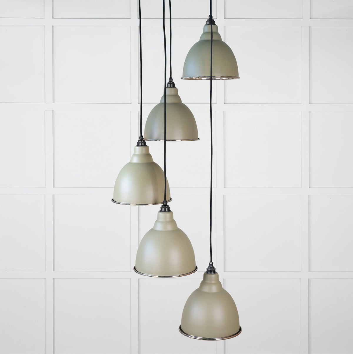 Hammered Nickel Brindley Cluster Pendant by From The Anvil