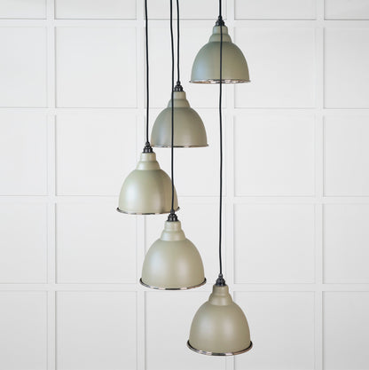 Hammered Nickel Brindley Cluster Pendant by From The Anvil