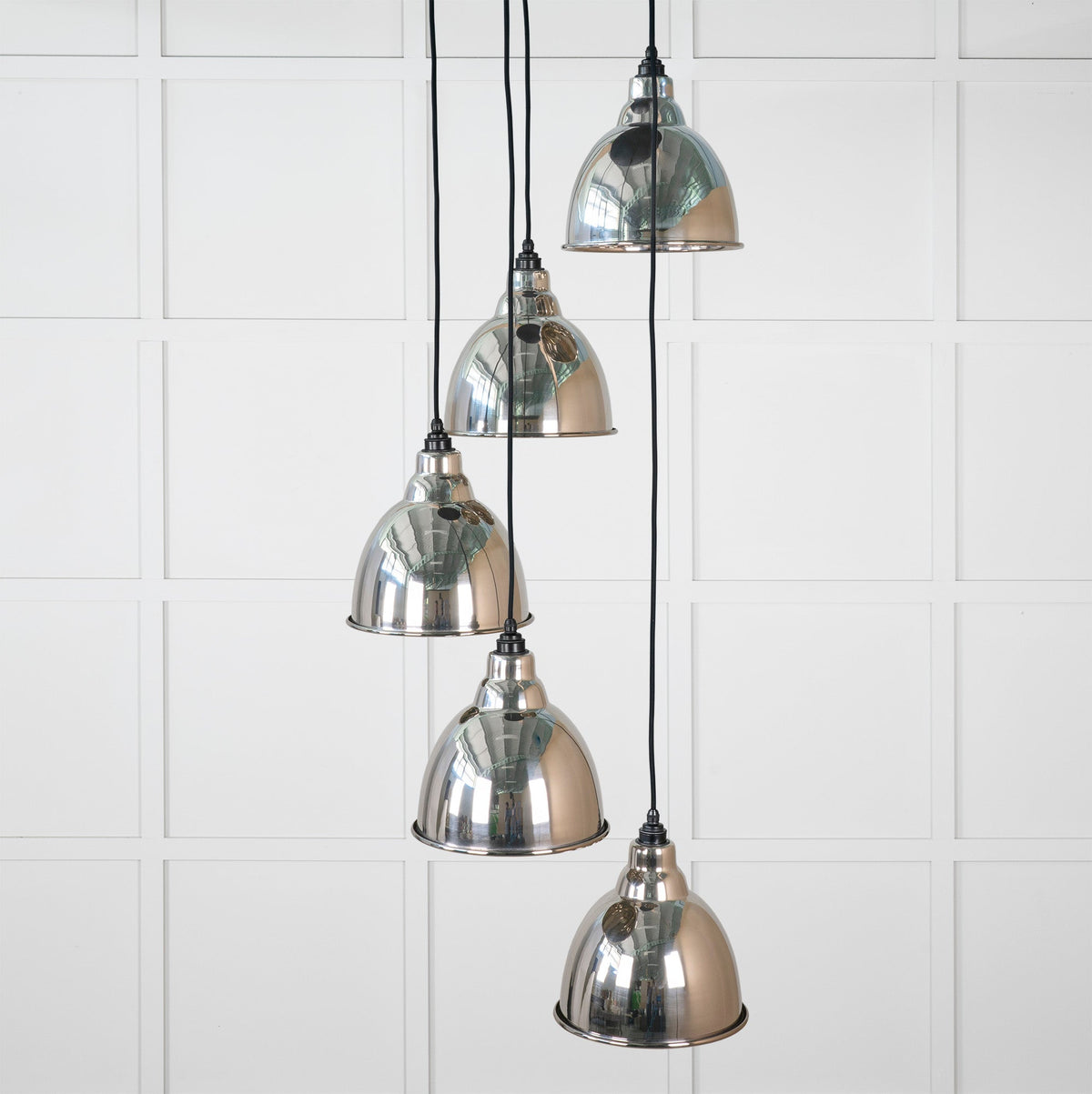 Hammered Nickel Brindley Cluster Pendant by From The Anvil