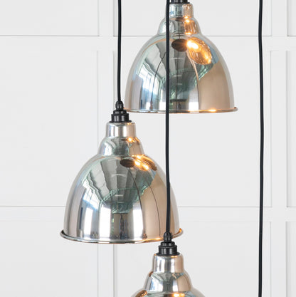 Hammered Nickel Brindley Cluster Pendant by From The Anvil