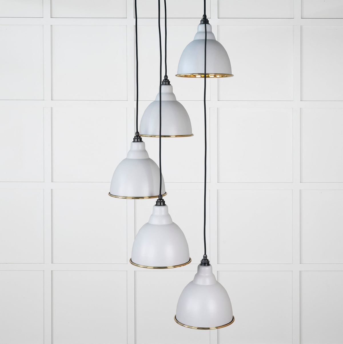 Hammered Brass Brindley Cluster Pendant by From The Anvil