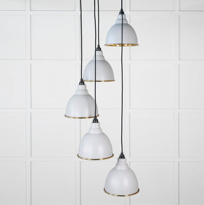 Hammered Brass Brindley Cluster Pendant by From The Anvil