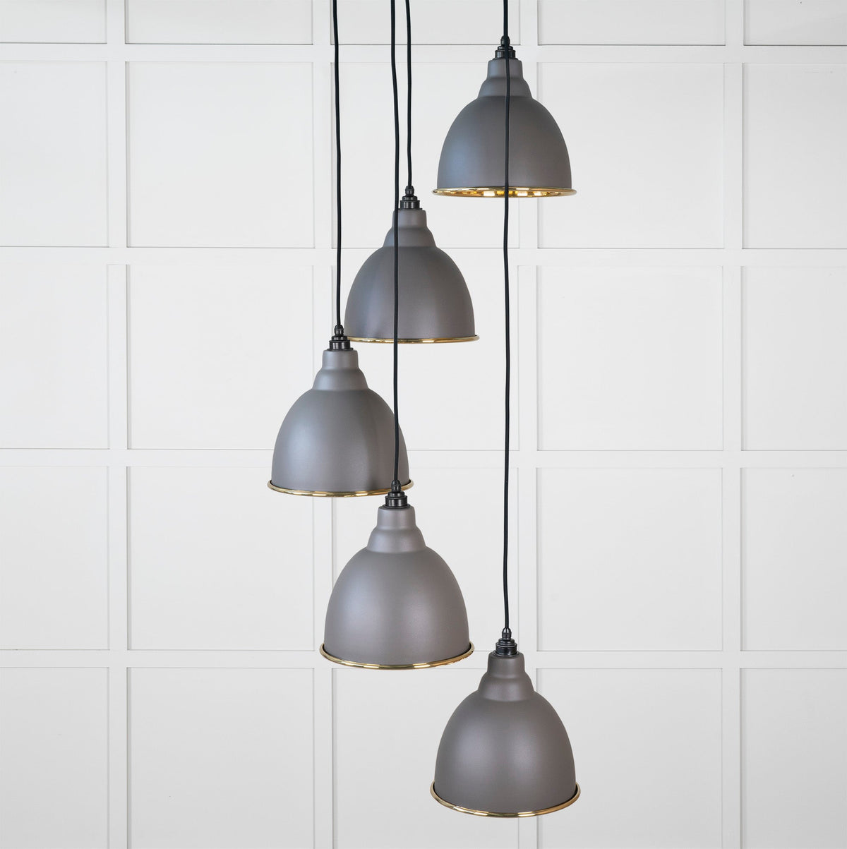 Hammered Brass Brindley Cluster Pendant by From The Anvil