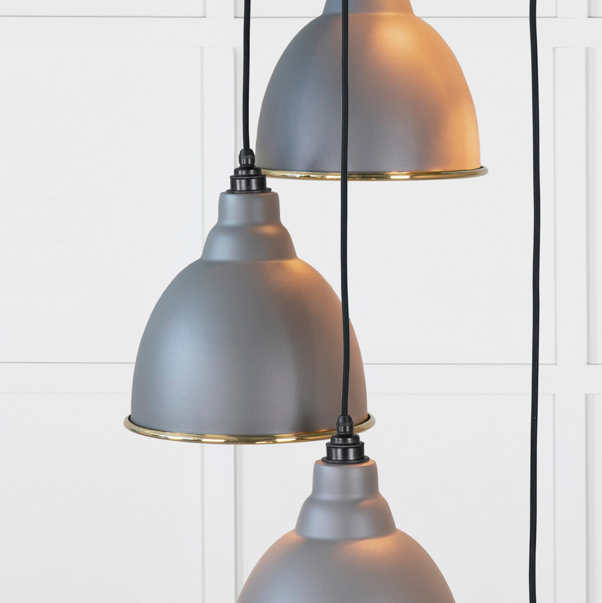 Hammered Brass Brindley Cluster Pendant by From The Anvil