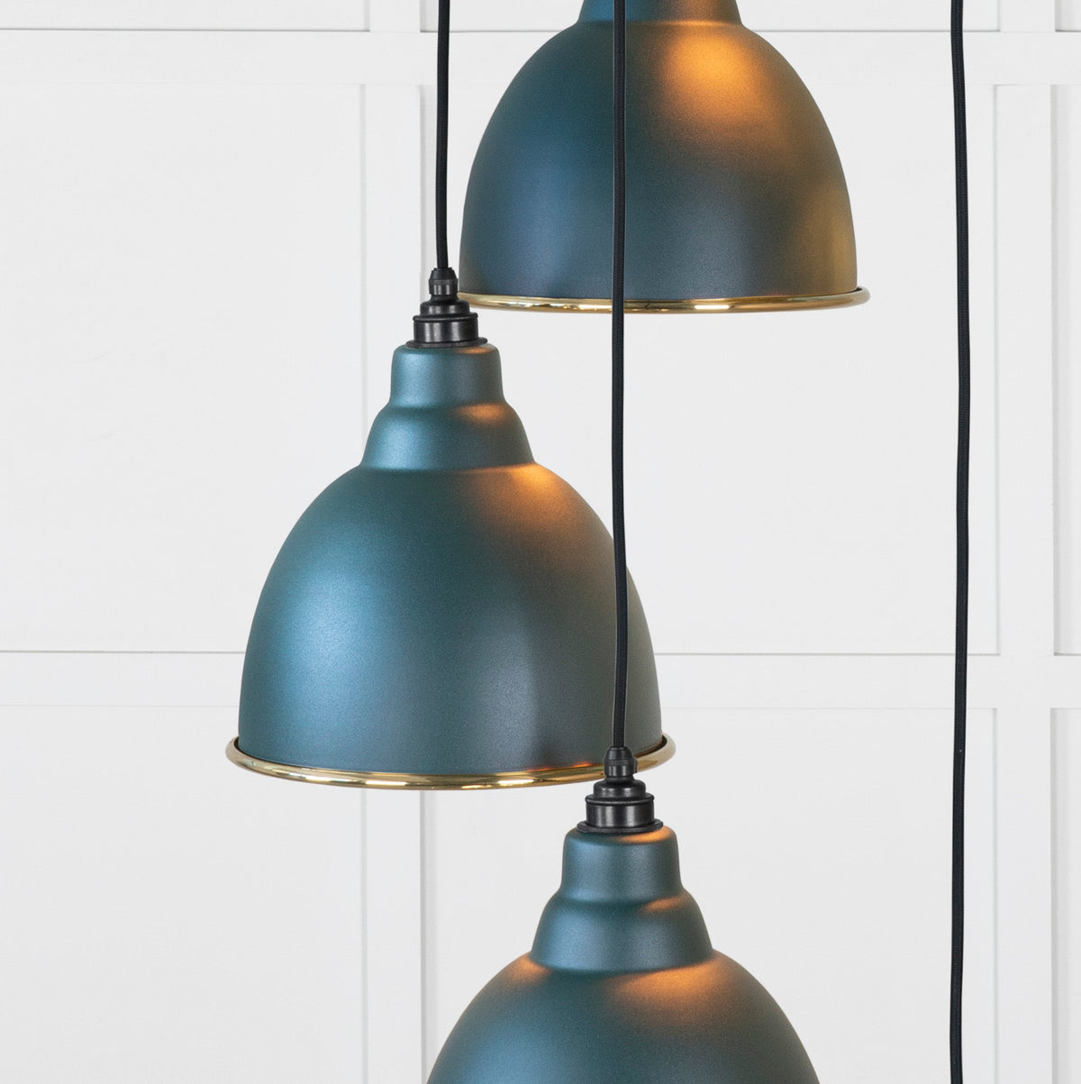 Hammered Brass Brindley Cluster Pendant by From The Anvil