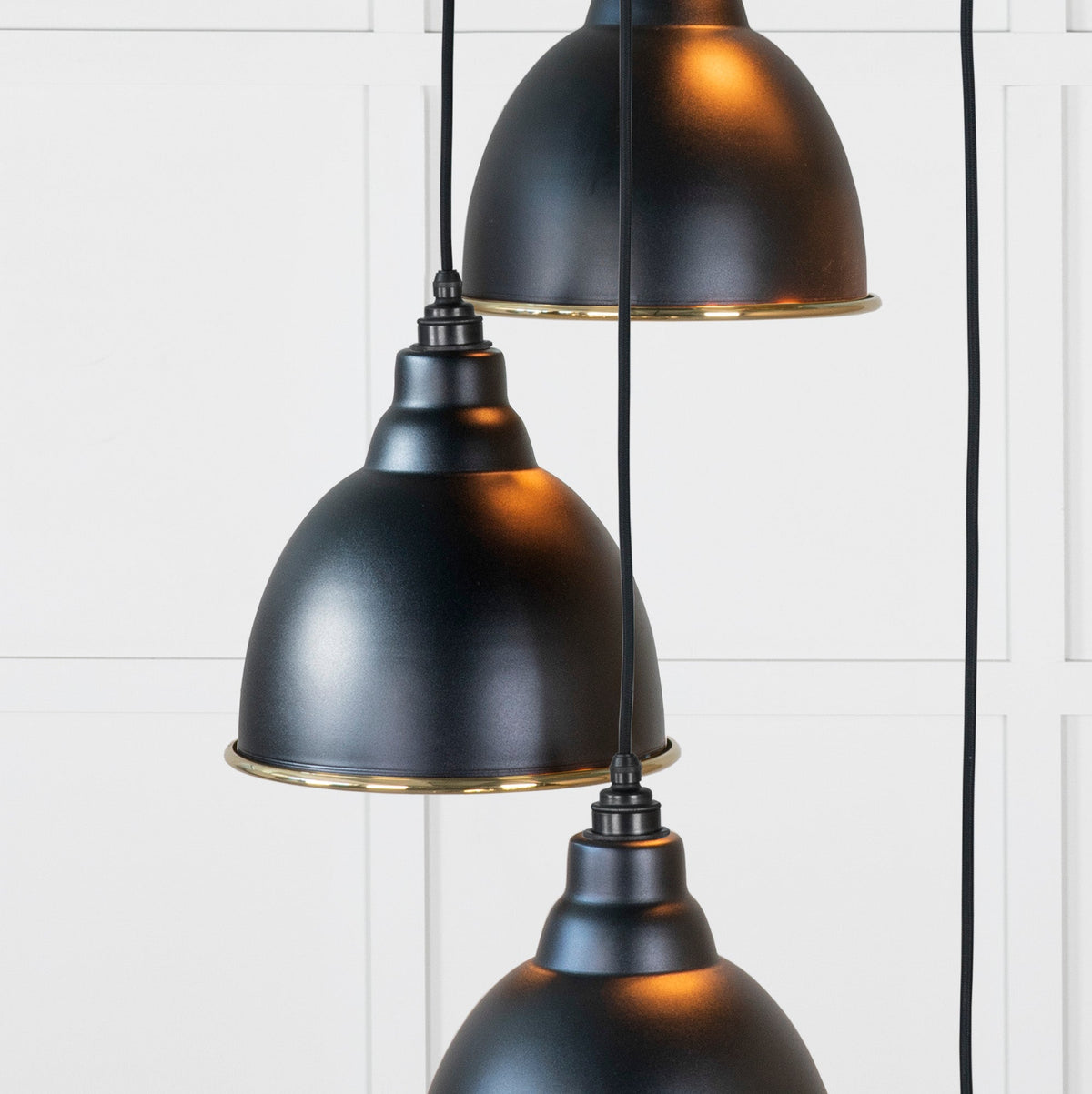 Hammered Brass Brindley Cluster Pendant by From The Anvil