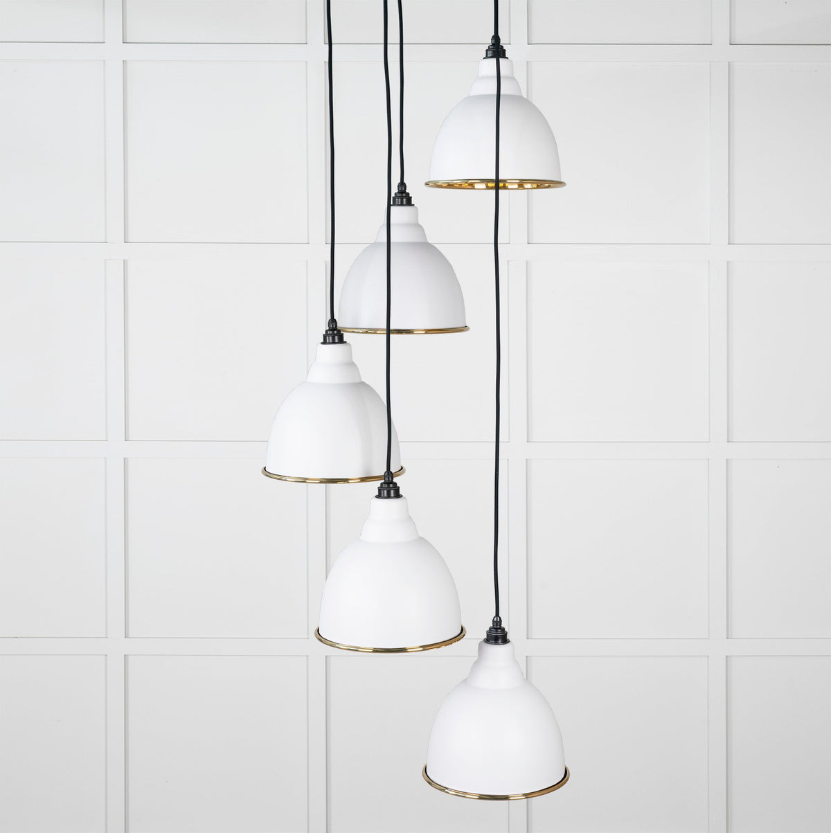 Hammered Brass Brindley Cluster Pendant by From The Anvil