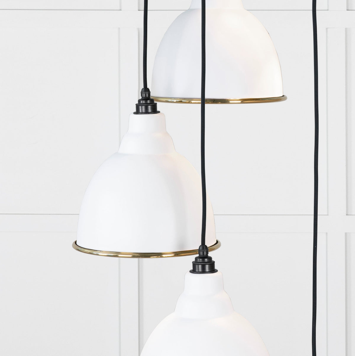 Hammered Brass Brindley Cluster Pendant by From The Anvil