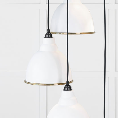 Hammered Brass Brindley Cluster Pendant by From The Anvil