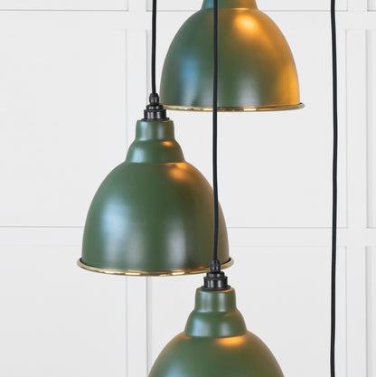Hammered Brass Brindley Cluster Pendant by From The Anvil