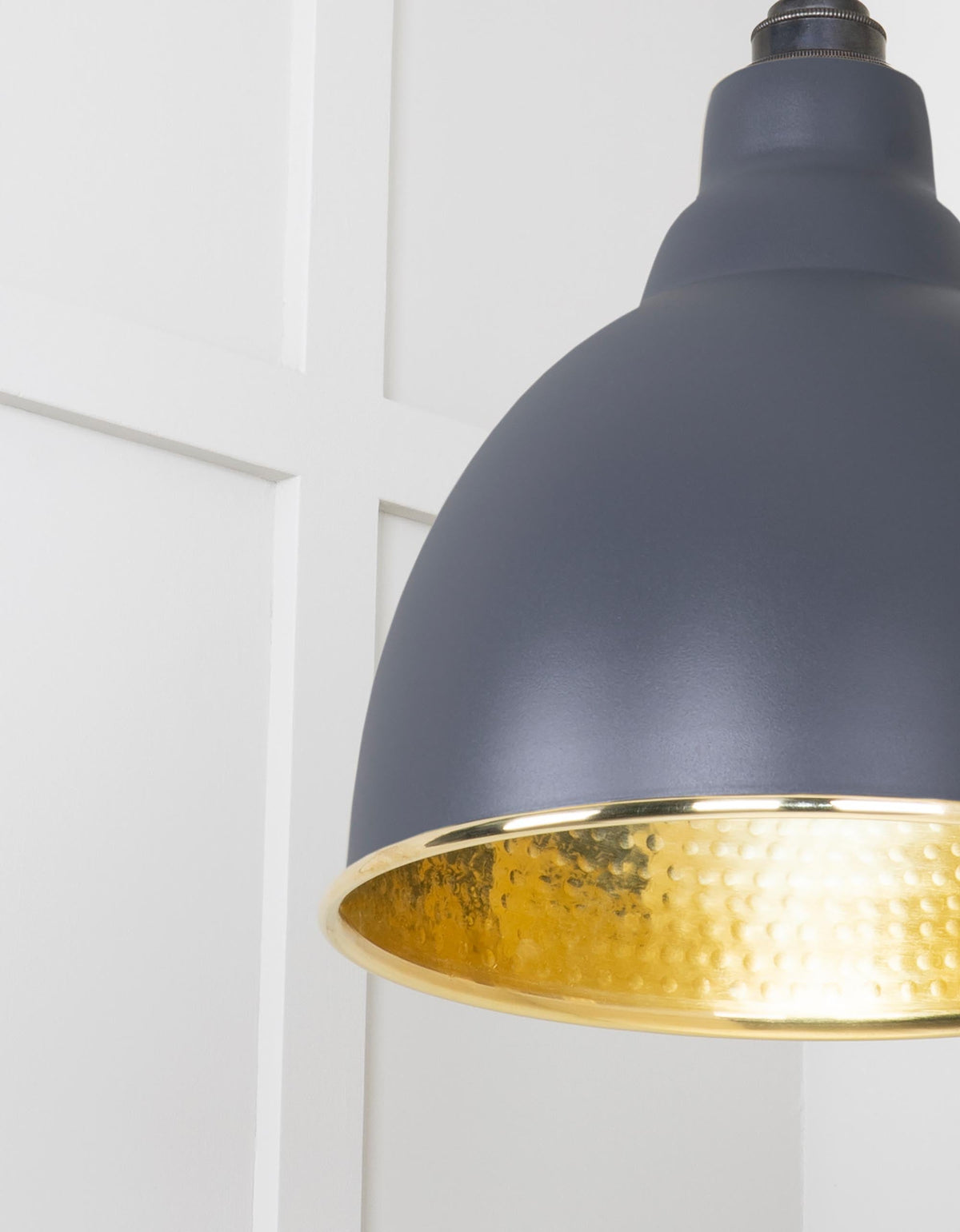 Hammered Brass Brindley Cluster Pendant by From The Anvil