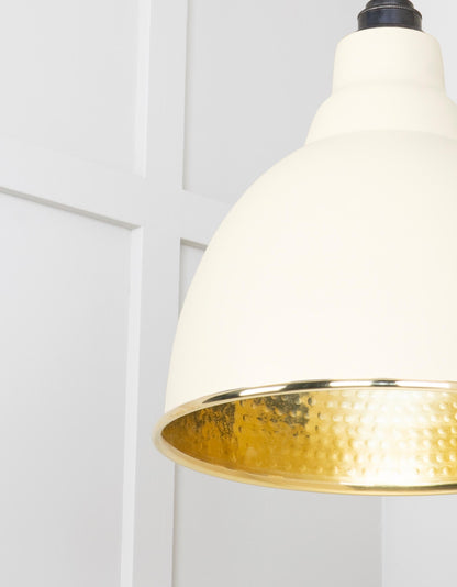 Hammered Brass Brindley Cluster Pendant by From The Anvil
