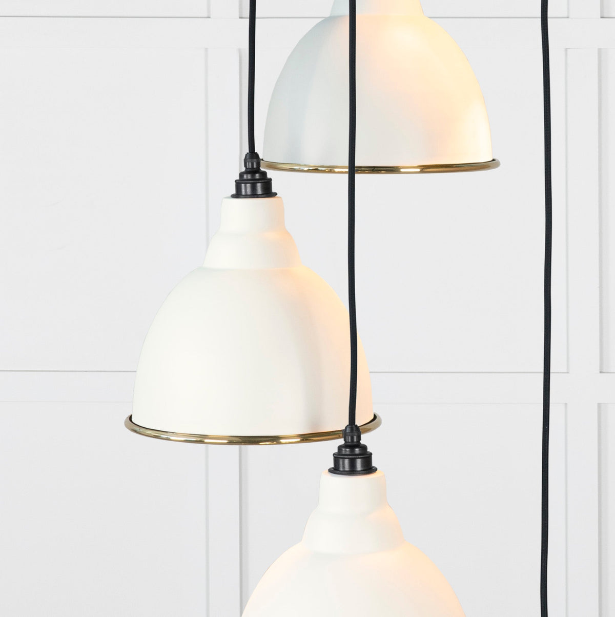 Hammered Brass Brindley Cluster Pendant by From The Anvil