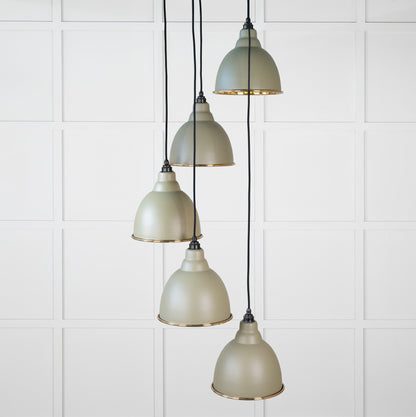 Hammered Brass Brindley Cluster Pendant by From The Anvil