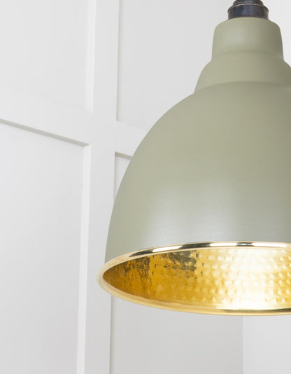 Hammered Brass Brindley Cluster Pendant by From The Anvil