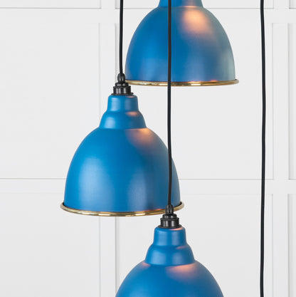 Hammered Brass Brindley Cluster Pendant by From The Anvil