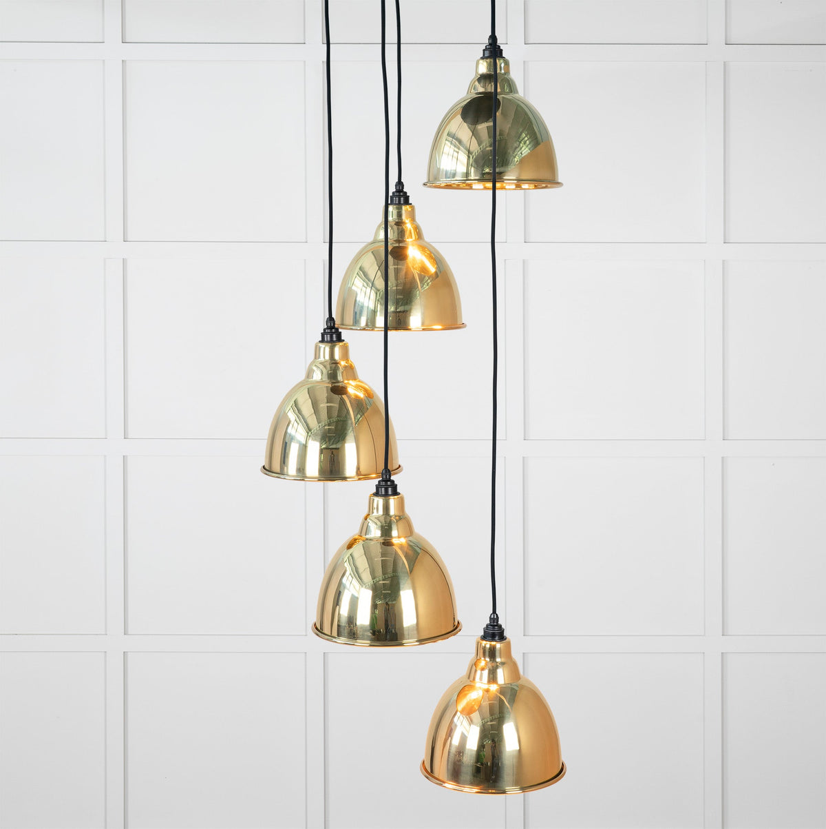 From The Anvil's Hammered Brass Hammered Brass Brindley Cluster Pendant