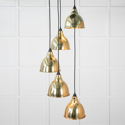 From The Anvil's Hammered Brass Hammered Brass Brindley Cluster Pendant