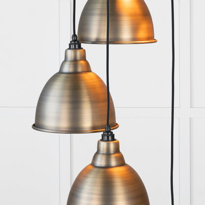 Aged Brass Brindley Cluster Pendant by From The Anvil