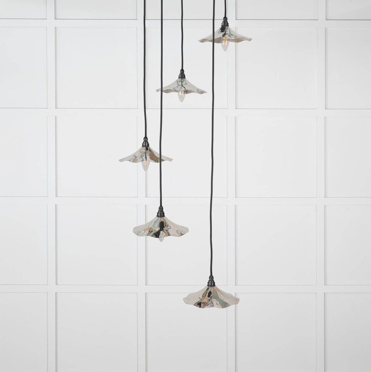 Smooth Nickel Flora Cluster Pendant by From The Anvil