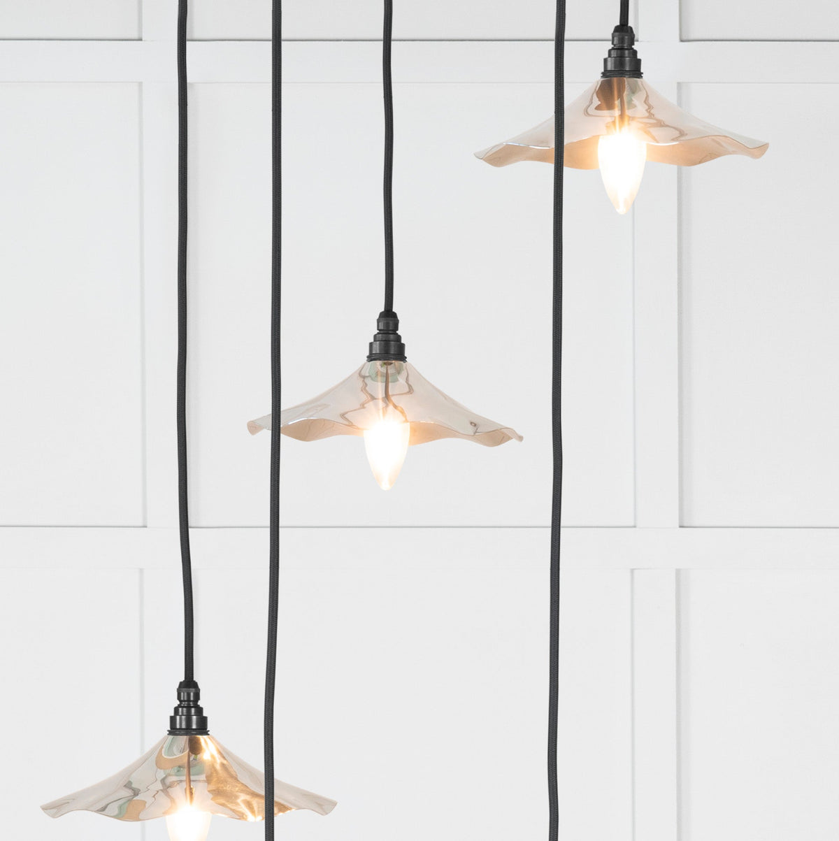 Smooth Nickel Flora Cluster Pendant by From The Anvil