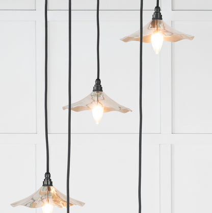 Smooth Nickel Flora Cluster Pendant by From The Anvil