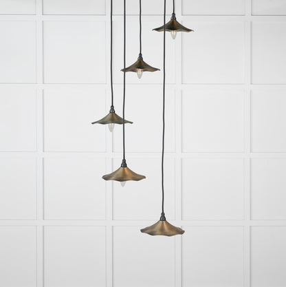 Aged Brass Flora Cluster Pendant by From The Anvil