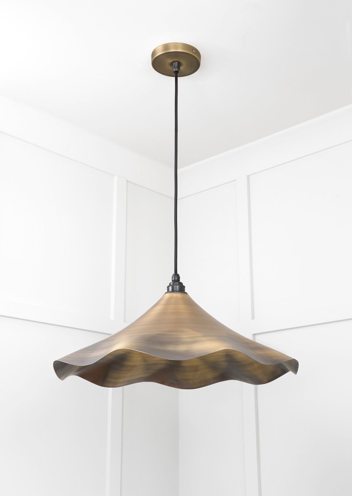 Aged Brass Flora Pendant by From The Anvil