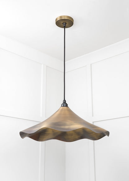 Aged Brass Flora Pendant by From The Anvil