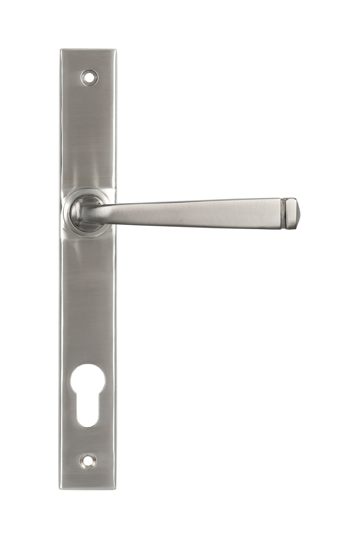 From The Anvil's Satin Marine SS (316) Avon Slimline Lever Espag. Lock Set