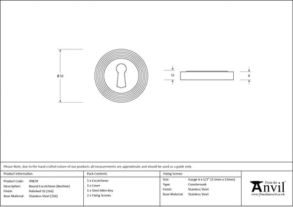 Round Escutcheon by From The Anvil