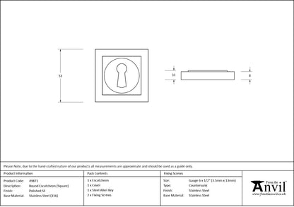 Round Escutcheon by From The Anvil