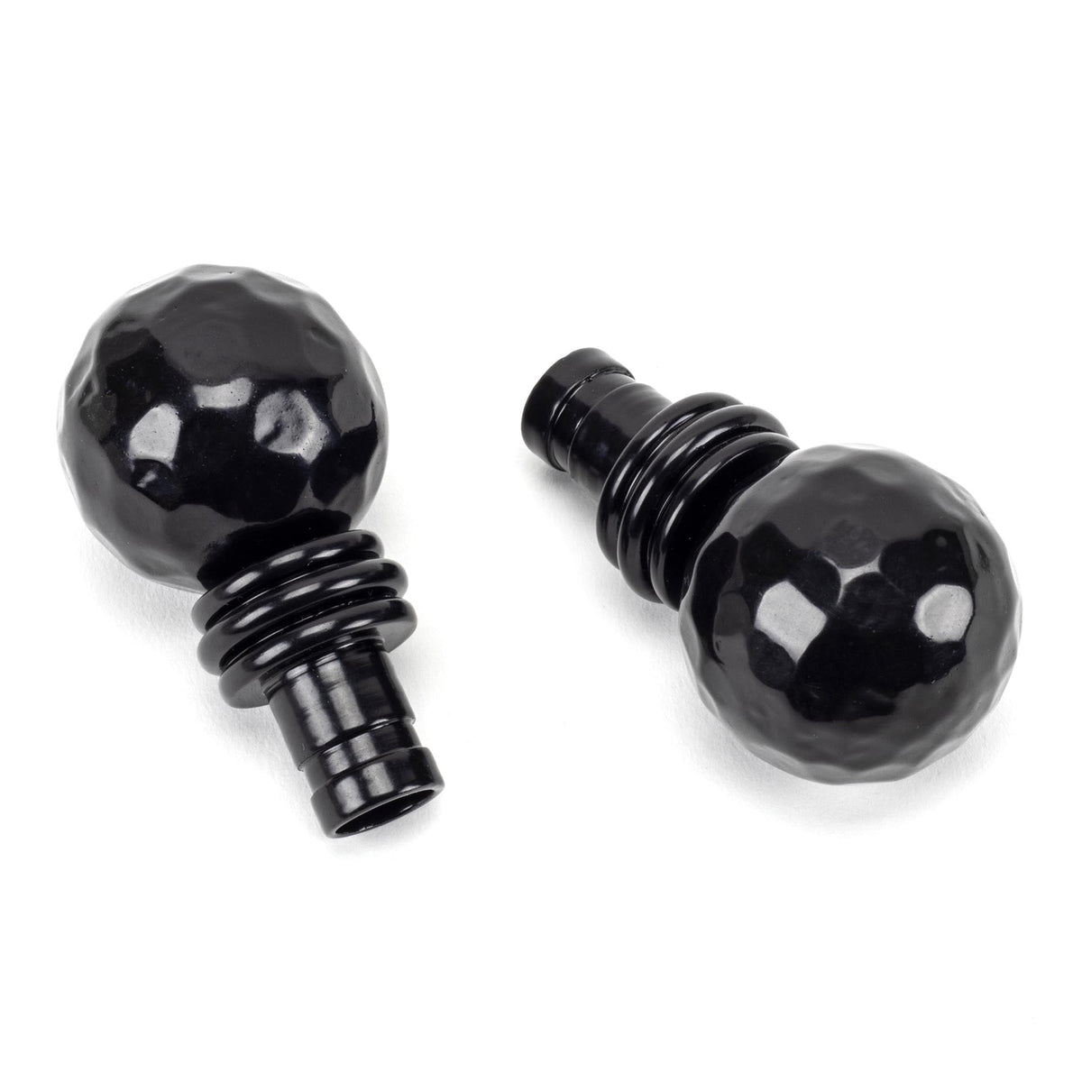 Hammered Ball Curtain Finial (pair) by From The Anvil
