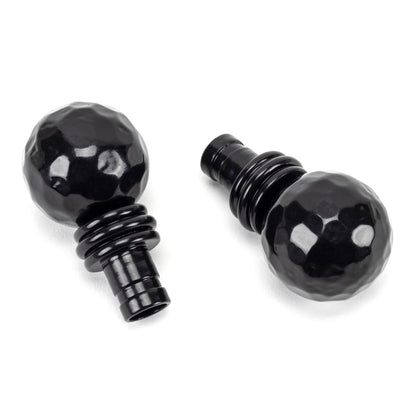 Hammered Ball Curtain Finial (pair) by From The Anvil