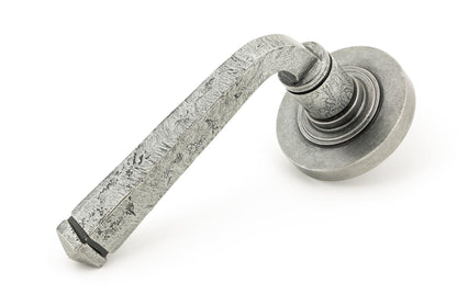 From The Anvil's Pewter Patina Avon Round Lever on Rose Set (Unsprung)