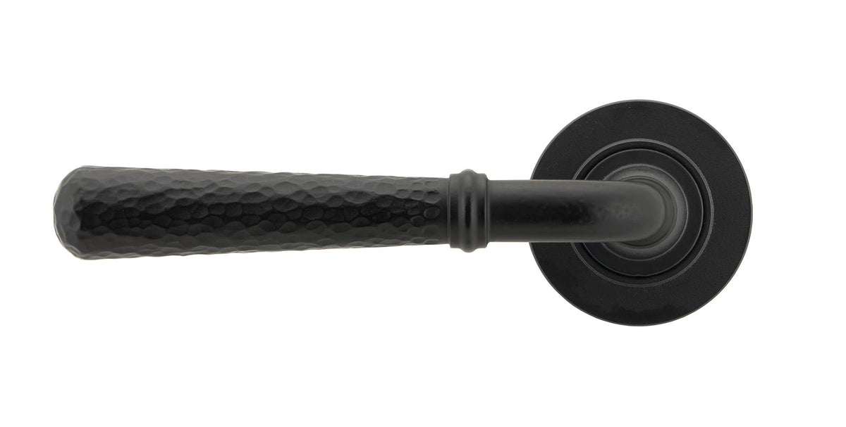 Hammered Newbury Lever on Rose Set (Unsprung) by From The Anvil